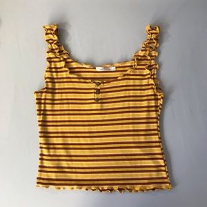 Yellow and Red Stripped Tank Top